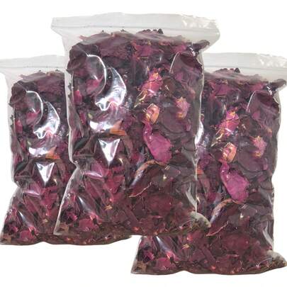 1包200/300克干花，勃艮第玫瑰花瓣，手工工艺品，适用于制作肥皂、蜡烛、永生花DIY、节日婚礼派对装饰、香氛袋、衣柜、厨房、鞋柜空气清新剂。