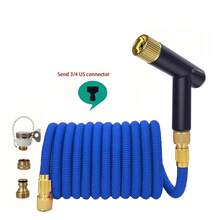 花园软管，高压可伸缩魔术软管，用于花园浇水和清洁，金属接头喷头，喷洒装置 - A - 查看 14