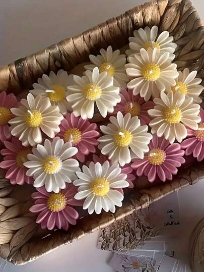 New Chamomile Flower Hollow & Non-Hollow Chamomile Flower, Decoration & Fragrance Stone Pendant DIY Plaster Aromatherapy Hanging Plate Silicone Mold