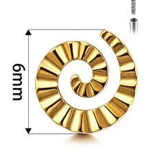 1件 ASTM F136 钛金属内螺纹平底耳钉 无螺纹唇钉 鹦鹉螺漩涡唇钉 美杜莎耳骨钉 - Internal Thread - 查看 4