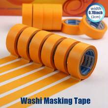 18 Rolls 2cm X 10m Orange High Adhesive Masking Tape, No Residue Heat Resistant, Extra Wide Tear Resistant, Suitable For Auto Painting/DIY Decor/Electronics Protection/Home Renovation, Precision Masking Tape - Single Piece - View 5