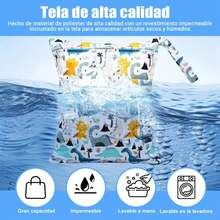 2 Bolsa Impermeable para Ropa Mojada,Bolsas para Paales Mojados y Secos,Bolsa para Ropa Mojada Natacion Reutilizables y Lavables,para Traje de Bao, de gimnasio, Guardería,Ropa Sucia - Blanco - Ver 4