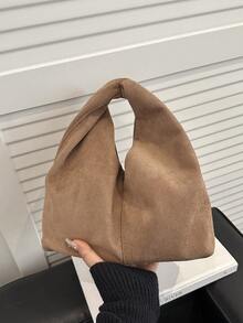 Cloud-Shaped Handbag, Underarm Bag, High-End Pleated One Shoulder Handbag For Women - Khaki - View 7
