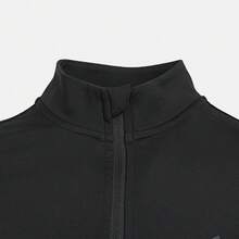 Adidas 女士修身针织外套，针织连帽开衫 KF2666 - 黑色 - 查看 3