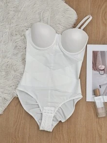 Cross-Border Foreign Trade Body-Shaping Corset Camisole Bra, Slimming One-Piece Shapewear, Tummy Control Shapewear, Body Sculpting Base Underwear For Women - 膚色 - 查看 10