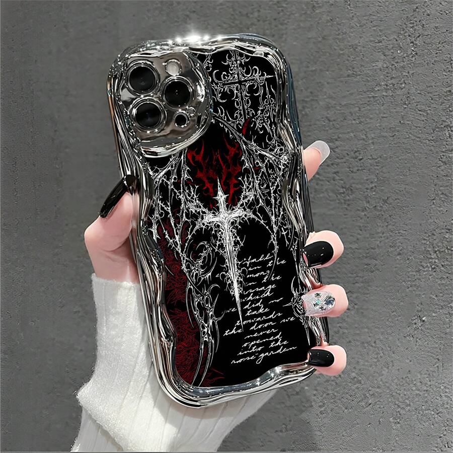 Gothic Cross And Dark Art. This Stylish Phone Case Is Compatible With Samsung, Apple, , , , Transsion, , And Honor. Made Of TPU Silicone, It Offers Shock And Drop Protection And A Superior Feel. It's An Ideal Gift For Family, Friends, And Loved Ones, And A Perfect Choice For Valentines Day And Year's Gift. - 銀色 - 查看 1