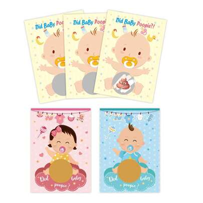 Tarjeta de rascado para revelar el género, decoración de ambiente para fiesta de cumpleaños, boda, baby shower o fiesta de aniversario para niños o niñas - Suministros de juego y decoración