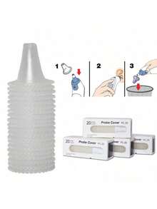 20/40/60/100/200pcs Disposable Ear Thermometer Probe Covers, One-Time Ear Thermometer Replacement Lens Filters - General Purpose - View 8