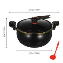 Micro Pressure Cooker 8L Non Stick Multifunctional With Cover Soup Pot Outdoor - View 2