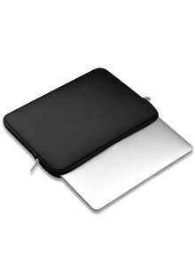 1pc Minimalist Dual Zipper Laptop Sleeve, Protective Case For Laptop - View 5