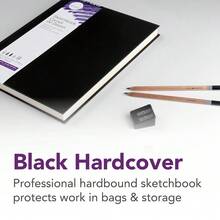 Simply... Sketchbook, Soft White Pages, (65lb/100g), Black Hardcover Binding, 110 Sheet, 8.5" X 11" - 1 - Xem 4