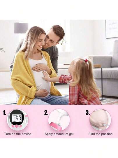 1pc Fetal Doppler, Home Use Pregnancy Stethoscope, 3.0Hz High Sensitivity Accurate Doppler Fetal Heart Monitor