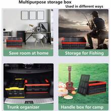 Foldable Car Trunk Storage Box, Collapsible Trunk Seat Storage Box, Foldable Organizer - A - View 9