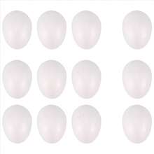 12 Pack 3 Inch Easter Foam Egg White Egg Craft Egg Foam Natural Polystyrene Egg Foam Handmade Egg Ball - A - View 1