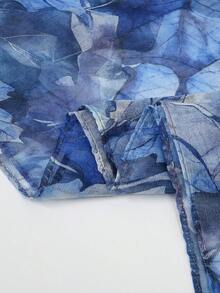 1pc New Maple Leaf Print Scarf, Suitable For Spring And Autumn, Women's Headscarf, Soft And Lightweight, Fresh And Elegant, Long Thin Sunscreen Scarf, Suitable For Daily Outings And Photography, Sunscreen Shawl, Perfect Gift For Family Travel,Beach,Holiday - Multicolor - View 7