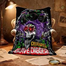 1PC 3D Monster Jam Monster Truck Cartoon Blanket, Edgy Gift For Motorsports Fans, Themed Man Cave Decor, Retro Sci-Fi Party Accent & Race Day Souvenir,Soft Throw Blanket For Home Bedroom Bed Sofa Picnic Travel Office Cover Blanket, Multiple Sizes 50x60 To 60x80 Inches - Nhiều màu 1 - Xem 6