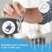 10-5pcs Mini 3-In-1 Multi-Function Screwdriver Keychain, Steel Eyeglass Screwdriver With Keychain, Glasses Repair Small Screwdriver With Key Chain For Fashion Glasses, Watches And Glasses, Practical Small Tool - 3-in-1 Screwdriver - View 9