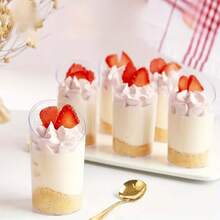 Ly tròn miệng vát, ly đựng mousse, ly đựng pudding, ly tráng miệng, thích hợp cho đám cưới, ngày lễ, tiệc tùng. - Trong sáng - Xem 5