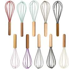 12pcs Cooking Utensil Set With Wooden Handles, Pink - Multicolor - View 7