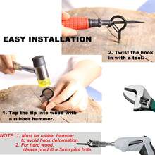 30个吊钩，适用于天花板、户外吊灯、重型吊钩、2.2英寸眼螺丝钩、庭院灯Q型钩、墙壁、栅栏、甲板支架 - 彩色 - 查看 4