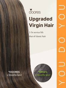 DOORES 10pcs/Pack Straight Human Hair Extensions, 100% Real Human Hair, Suitable For Hair Salon Use, Silky Seamless Invisible, Natural Black To Chestnut, 25g Invisible PU Tape Hair Extensions - S1B/6/1B - View 2