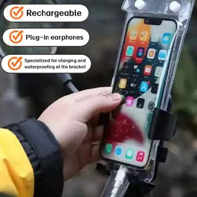 10/5件套自行车手机雨罩套装 - 高品质防水手机套，触屏友好，适合雨天骑行，户外活动防水包，时尚设计，牢固粘合，必备配件，简约风格，增强粘合力