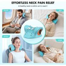 Neck Massager 2026 New Upgrade 3 In 1 Portable Massager With Heat &Comfortable Stretching–Adjustable Intensity For Neck & Shoulder Relaxation At Home, Office - 1 - Xem 3