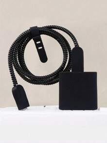 5 piezas Funda protectora de cable de datos de TPU negro a prueba de golpes con organizador de cable compatible con cable de cargador Apple 18W/20W, regalo de aniversario - Juego de 5 piezas en negro mate - Ver 1