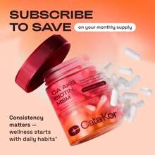 CataKor Skin Hair Nails Vitamins | 1440mg CA AKG + Biotin 5000mcg | Glowing Skin, Shiny Hair, Strong Nails | 90 Capsules, USA Made! - 1PCS - 查看 9
