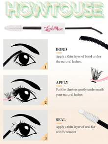 1164PCS/582PCS DD Curl Lashes Extension Kit, Lower Lashes+80D+100D+120D+150D, 0.31–0.63inch DIY Personal False Eyelashes, Lash Clusters, Russian Volume Lashes, Dramatic Messy Mink Lashes For Dramatic, Daily Makeup, Cosplay, Full Makeup And Daily Wear, Portable For Daily Use Or Outdoor, Lash Clusters, Eyelash Clusters, Individual Eyelashes, Fake Lashes, With Lash Glue, Tweezers & Brush, Perfect For Valentine's Day, Mardi Gras, Festive Glam Beauty - 粉色 - 查看 7