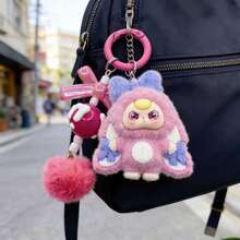 1 pièce Porte-clés poupée en peluche mignonne, porte-clés sphérique de style dessin animé avec un design mignon, pendentif pour sac de fille, accessoire à la mode, porte-clés de voiture rose, accessoires, statue douce et mignonne, le meilleur cadeau pour une amie, style personnalisé avec un charme féminin fort, cadeau d'anniversaire, cadeau de couple, pour la collection, l'affichage et le stockage, un souvenir indispensable. - Multicolore - Voir 6