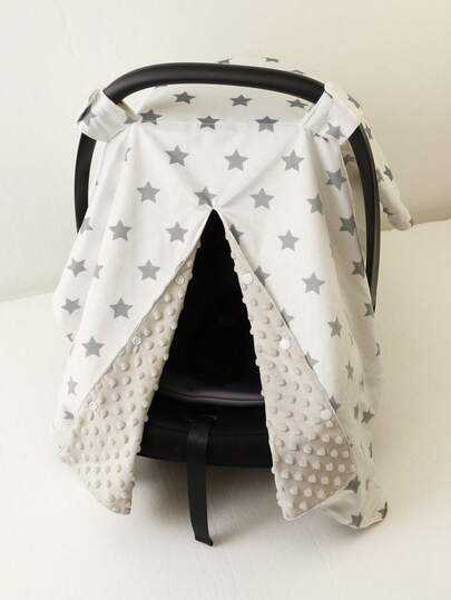 1pc Baby Carrier Cover, Cartoon Print, Sun Shade, Safety Seat Cover