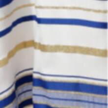 1pc Quilted Casual Polyester Prayer Shawl,Beach,Holiday - Blue Candlestick - View 5