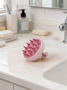 1pc Silicone Scalp Massage Brush, Hair Washing Brush, Bathing & Hair Styling Tool, Travel Essential, Women Hair Accessory - Multicolor - View 8