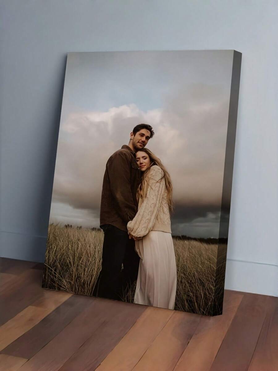 Personalized Photo Canvas Printing - Customized Framed Canvas Printing - Modern/Decorative Art/Traditional Style - Upload Your Own Photos, Suitable For Birthday, Wedding, Easter, Mother's Day, Father's Day, Room Decor, Customizable, Bedroom Decor - Multicolor - View 1