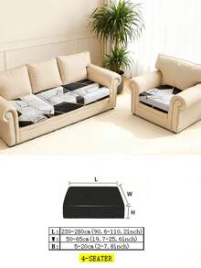1 Pc Simplicity Sofa Cover Geometry Sofa Seater Cushion Cover Stretch Material Seater Cushion Cover - Multicolor - View 14