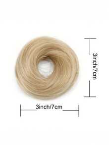 Synthetic Hair Bun, Secured With Elastic Bands, Can Clip Onto Hair Ends To Extend Bun, Suitable For Women, Can Be Used As Ponytail Gym Sport Running Outfit Hair Ties Rubber Bands Beauty Home Hair Accessories,Summer,Holiday,Travel - Multicolor - View 7