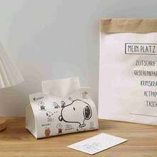 SNOOPY 1pc The 2026 New Paper Drawer Set Is A Must-Have For The Back Of School Season, Featuring The Classic Anime "Peanuts Comics" Merchandise! The Main Body Is Clean White, Printed With Cute Patterns, Simple And Durable. Light Luxury Texture, Waterproof And Durable, Can Be Used In Living Rooms - Multicolor - View 2