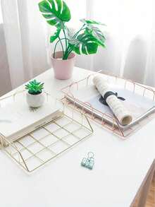 1 Giá đựng hồ sơ để bàn khổ A4, Giá đỡ hồ sơ kim loại có thể tháo rời dùng cho văn phòng và học tập, Khay đựng giấy A4/thư bằng kim loại có thể xếp chồng lên nhau, Dùng cho văn phòng, trường học, nhà cửa, đồ dùng học tập, Quản lý hồ sơ chuẩn bị cho năm học mới - Hộp đựng tài liệu bền chắc, Giá đựng đồ dùng gia đình và văn phòng | Hộp đựng đồ trang trí | Hộp sắp xếp đồ dùng để bàn chắc chắn và bền bỉ, Quà tặng cho nữ, Quà tặng cho nam - Nhiều màu - Xem 5