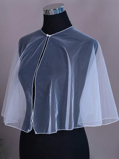 Wedding Jacket Top Removable Bolero Wedding Accessories Bridal Tulle Short Detachable Party Accessory
