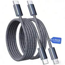 Cáp dữ liệu USB C sang USB C bằng sợi nylon bện hợp kim, cáp sạc nhanh 240W C sang C [3.3FT, 6.6FT, 10FT, 1 gói 3 cái] Cáp sạc nhanh USBC sang USBC loại C, tương thích với Apple 17, 16, 15 Pro Max, Pro, S25, S24, S23, quà tặng Ngày Phụ nữ, sinh nhật, lễ kỷ niệm - Nhiều màu - Xem 7