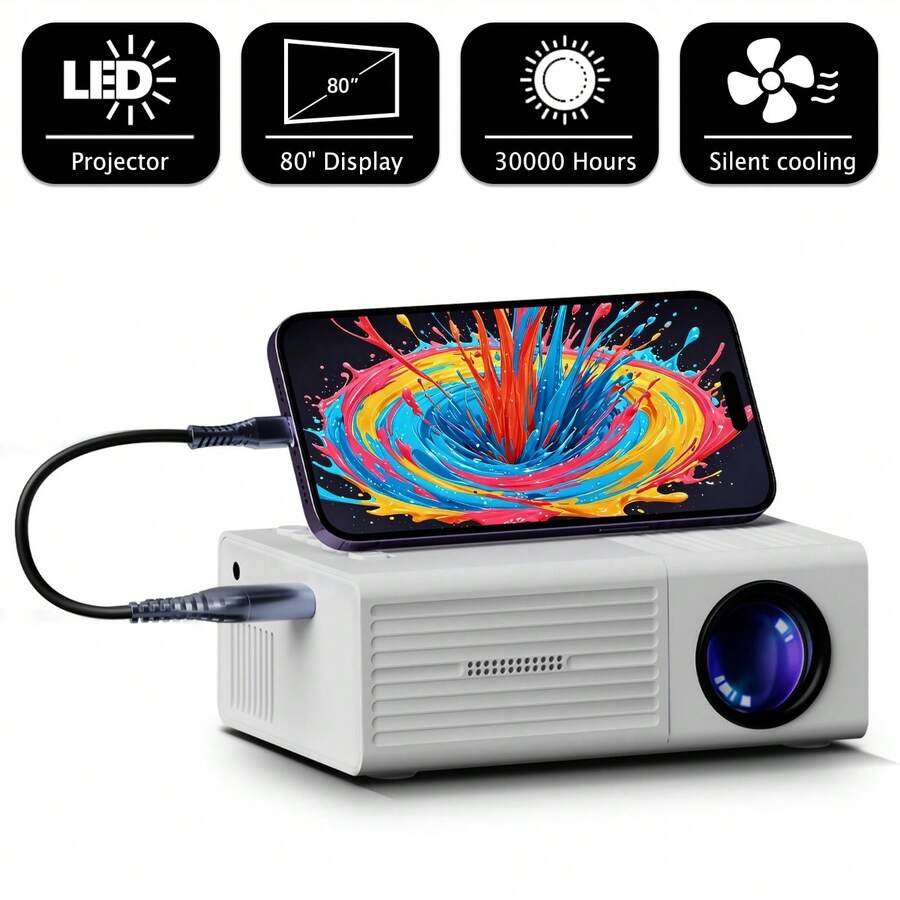 Projector: The Ultimate Hub For Home Theater, Gaming, And Outdoor Entertainment, Giving You Complete Freedom. - 查看 1