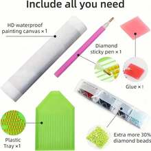 Qingfei Precise Printed Peerless Peony Cross Stitch, Living Room Bedroom Wall Hanging - No Frame - View 8