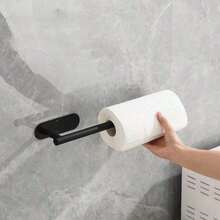 Self Adhesive Paper Towel Holder, No Drill Under Cabinet Paper Towel Roll Holder, Stainless Steel Paper Towel Rack For Kitchen, Bathroom, Pantry, RV - Black - Black - View 7