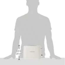 tostadora de pan Hamilton Beach, capacidad de 2 rebanadas, color blanco, ajuste con 7 niveles de temperatura. modelo 22218, ranuras extra grande - Tipo de Enchufe A USA (110-127V) - Ver 5