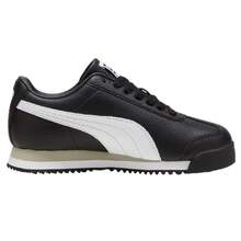 Big Kid's Puma Roma 24 Standard JR Puma Black-Puma White (399334 01) - 黑色 - 查看 3