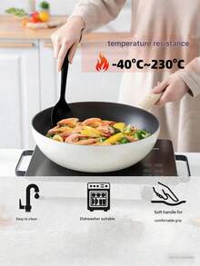 Heat-Resistant Multi-Purpose Baking Scraper, Thick Silicone Scraper Spatula Withstand High Temperature, Integrated Cake Icing Spatula, - Multicolor - View 3