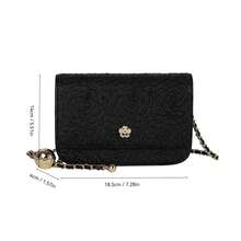 2026 New Fashionable Camellia Flower Small Square Bag, Versatile Chain Shoulder Crossbody Bag For Women - Black - View 4