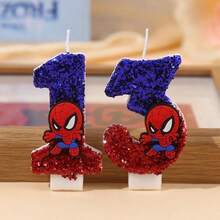 Marvel Nến hoạt hình 8,5cm, số từ 0-8, quà tặng sáng tạo cho tiệc sinh nhật, kỷ niệm, đồ chơi. - 1 YEAR - Xem 3