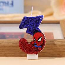 Marvel Nến hoạt hình 8,5cm, số từ 0-8, quà tặng sáng tạo cho tiệc sinh nhật, kỷ niệm, đồ chơi. - 1 YEAR - Xem 13